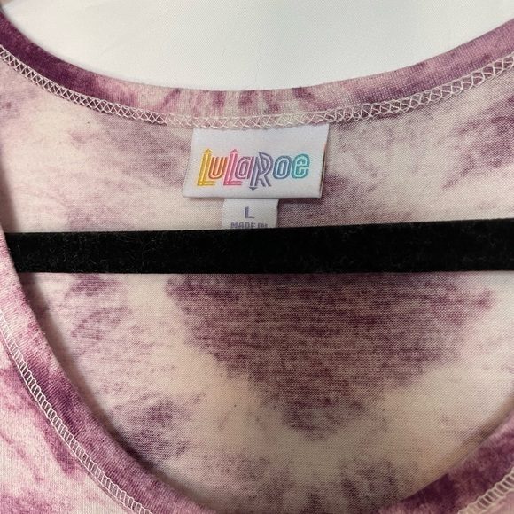 Lularoe/ Purple and White tie dye tank top - Picture 2 of 4